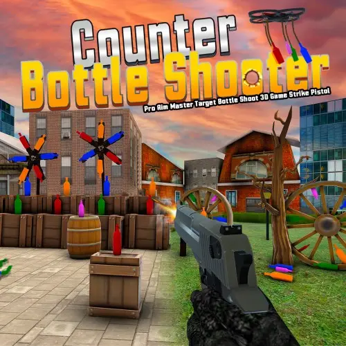 Counter Bottle Shooter-Pro Aim Master Target Bottle Shoot 3D Game Strike Pistol Nintendo Switch okładka gry