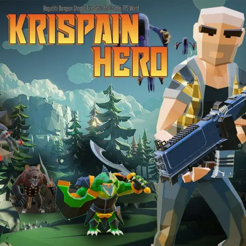 Krispain Hero:Roguelite Dungeon Shooter Fire Simulator Counter FPS World Nintendo Switch okładka gry